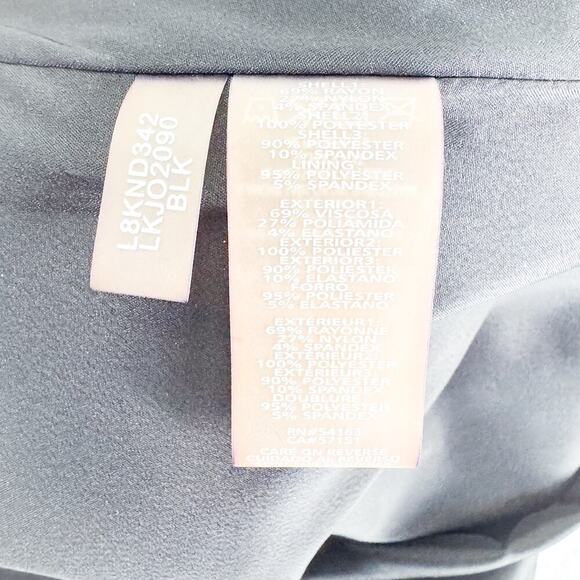 Karl Lagerfeld Paris Leather Panel Zippered Front Pencil Skirt Size 10 - Picture 4 of 5